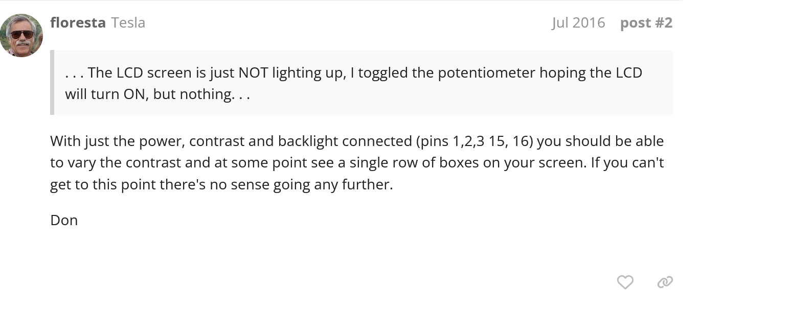 LCD with only DC power